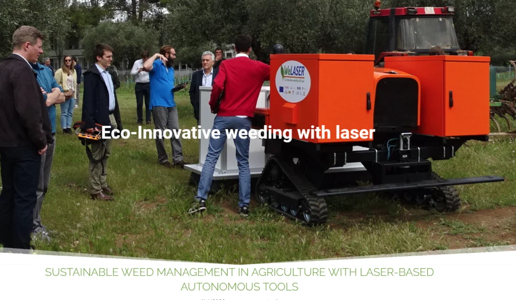 Demonstration of the WeLASER agricultural laser weeding system.