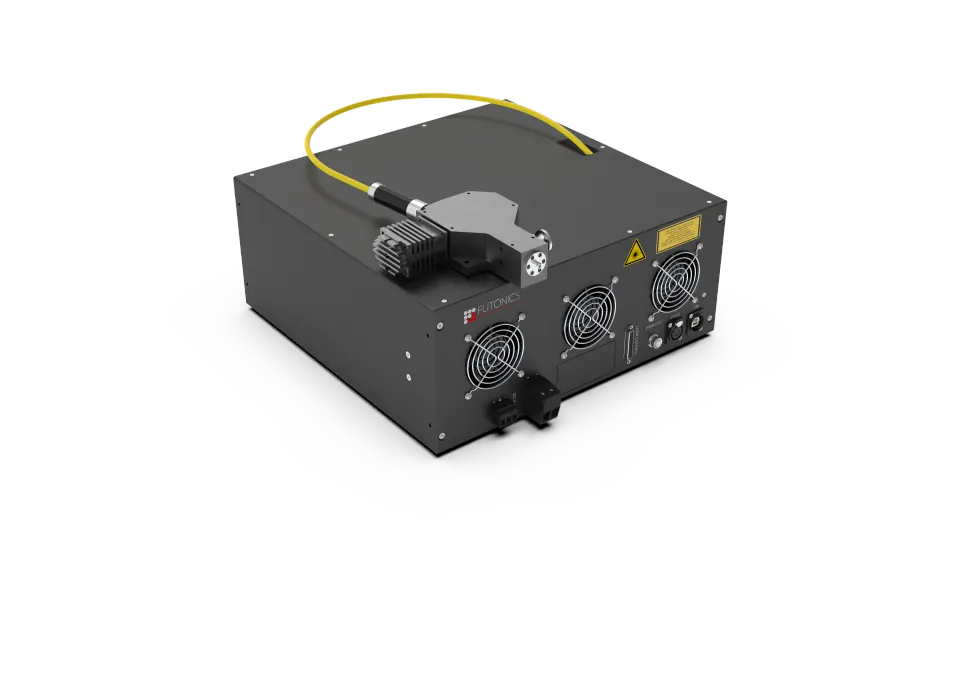 IFL-1200-QCW-AIR – Connection side with fiber and applicator